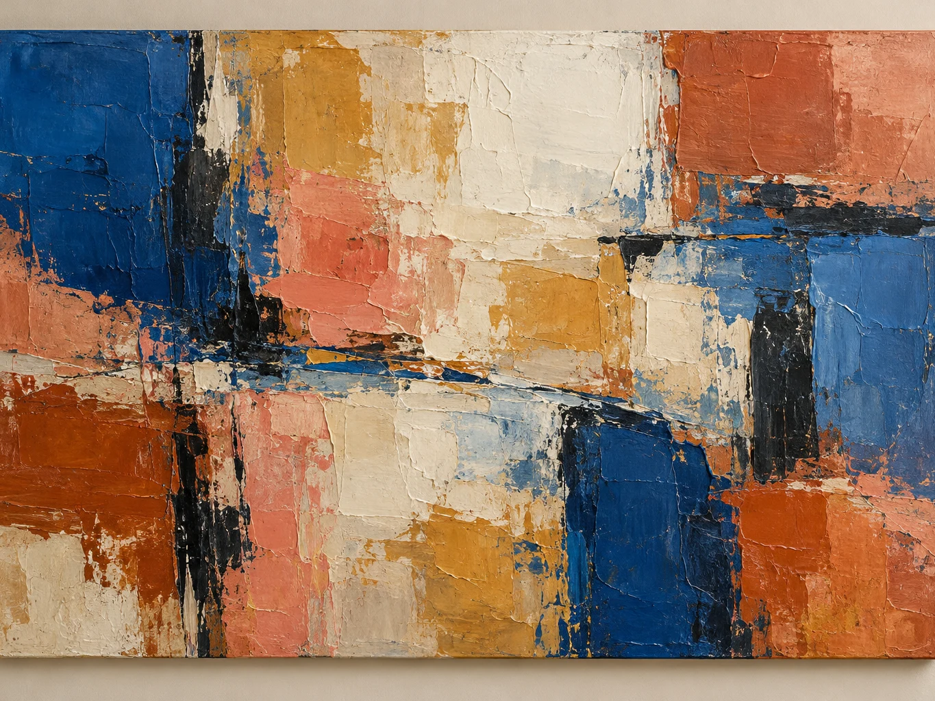Original abstract with palette-knife texture